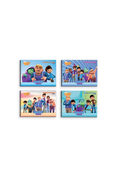 Gıpta Rafadan Tayfa Spiral Cardboard Cover Drawing Book 17x24 15 Sheets (1 Piece)