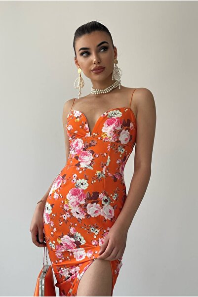 Zilolafashionhouse Çiçek Desenli Elbise