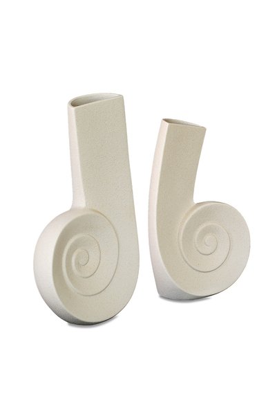 Lineasette Spıral Vazo Ikili Set, Krem Vm436