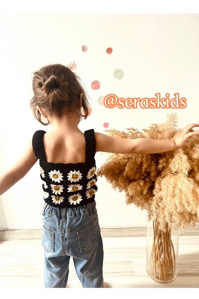 seraskids Baby & Kids Summer Cotton Strap Crop Blouse