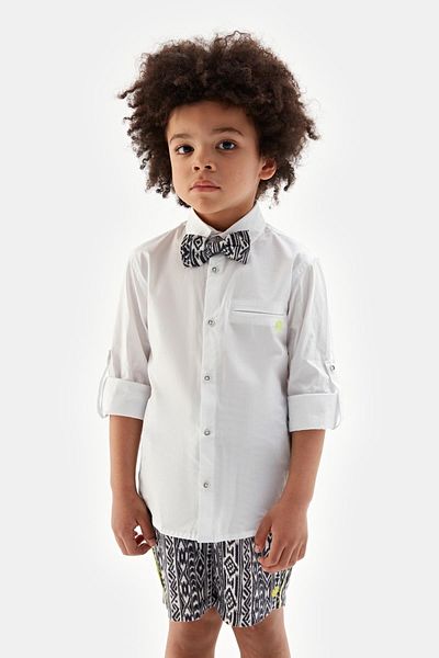 Nebbati Bg Store Boy White Shirt 23ss1nb3607