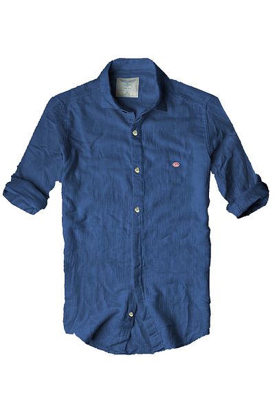 GULF BIRD Cămașă din in real cu croială italiană slim fit-- Mavisax--