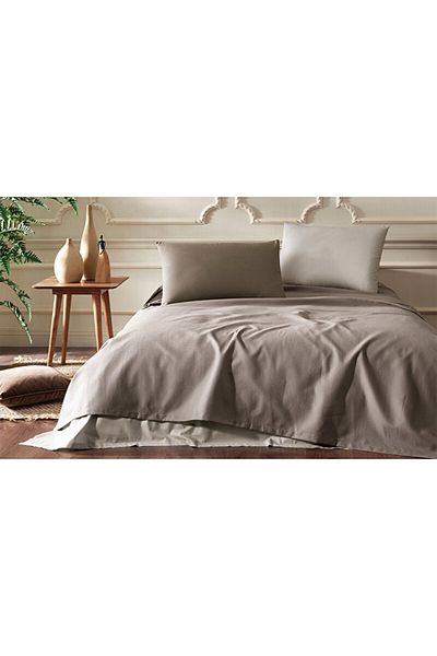 Özdilek Colourist Single Pique Set Dark Beige - Light Beige