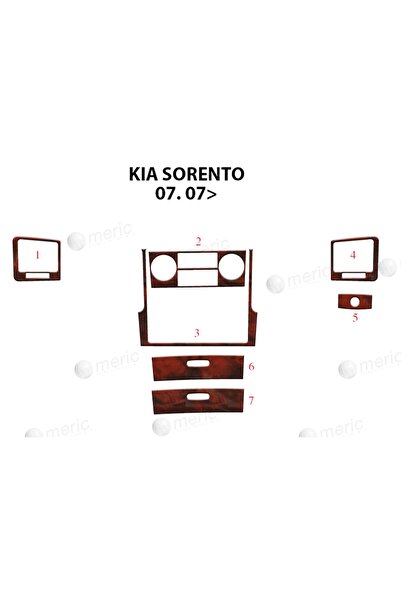 meriç cockpit design ميريتش ®   كيا سورينتو تنجيد توريد امامي ماهوجني 7 قطع 2...