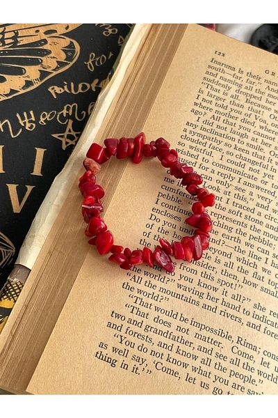 REGIN COLLECTIVE Coral Natural Stone String Bracelet