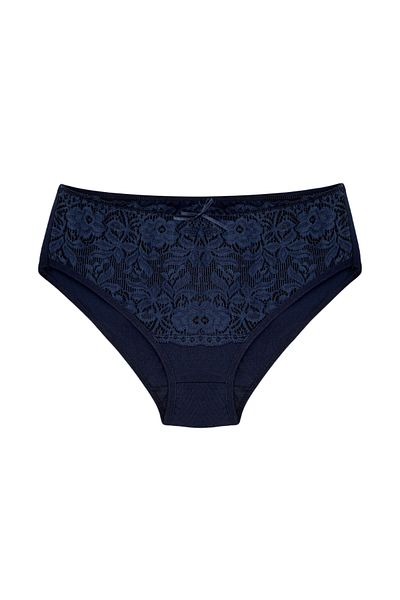 HNX 3-Piece Cotton Waist Lace Detailed High Waist Large Size Women's Panties