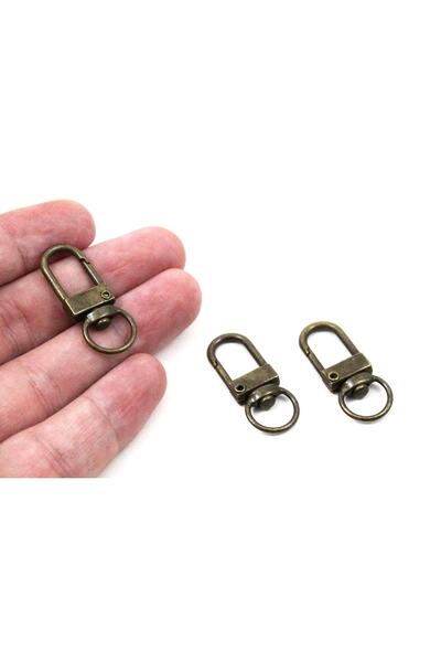 yfhobi 2 Adet - 12x33 Mm Paris Kanca, Gemici Anahtarlığı, Antik Sarı Kaplama