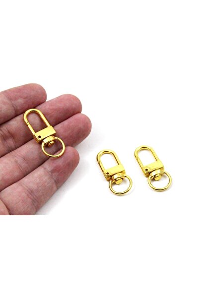 yfhobi 2 Adet - 12x33 Mm Paris Kanca, Gemici Anahtarlığı, Sarı Kaplama