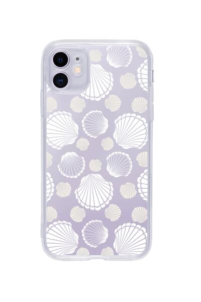 butikcase حافظة هاتف شفافة بنمط صدفة البحر المتعددة لهاتف آيفون 11