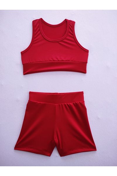 LULLY KİDS Girl's Red Bustier Set