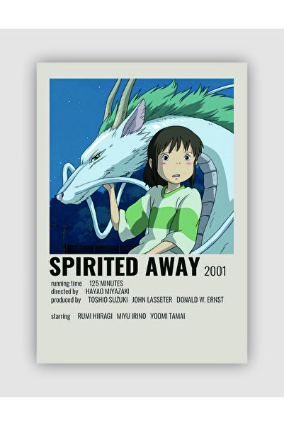 Spirited Away Anime Info Card Minimalist Poster
