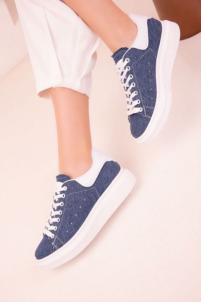 SOHO Blue Denim-White Women's Sneakers 17947