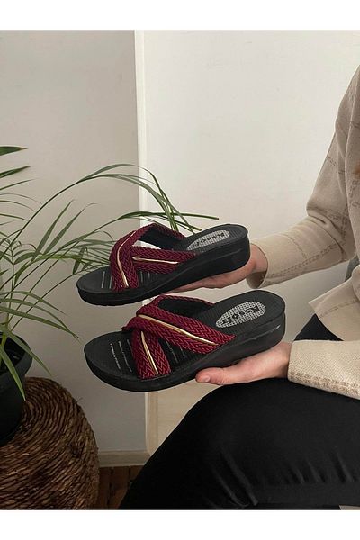 Behtah Kundura Papuci zilnici Rope Wedge Heel