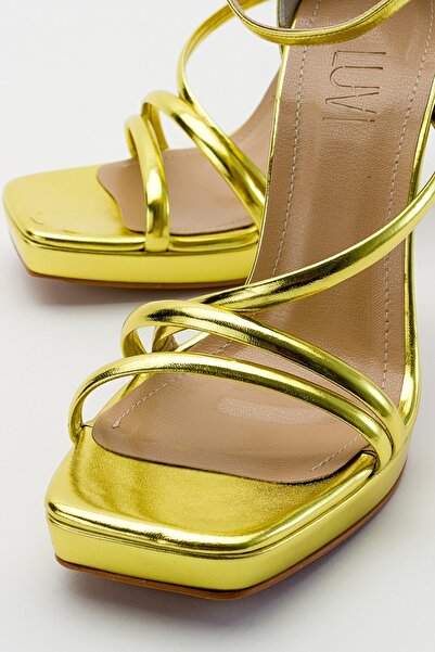 LuviShoes Shelp Light Green Women's Heeled Shoes