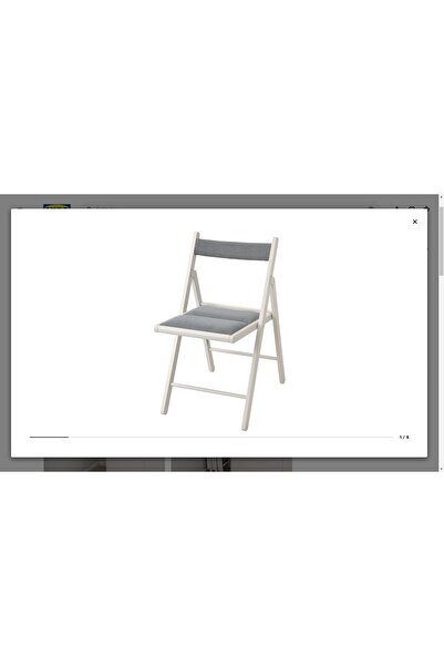 IKEA Terje Katlanır Sandalye, Beyaz-koyu Gri