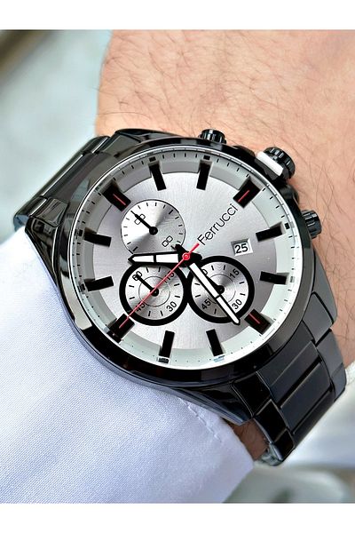 Ferrucci Santos Model Men's Wristwatch with Calendar 3 Atm Water Resistance