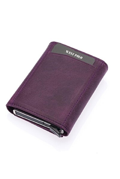 Westpolo Safari Genuine Leather Unisex Mechanical Wallet with Plenty of Card Holder Compartments