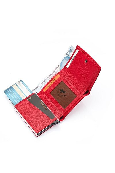 Westpolo Safari Genuine Leather Unisex Mechanical Wallet with Plenty of Card Holder Compartments