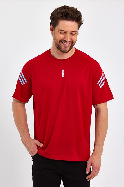 GENIUS STORE Κατάστημα ανδρικό αθλητικό μπλουζάκι με στάμπα Fitness, Training Fit T-shirt