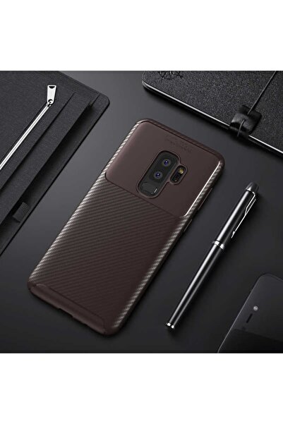 ZM STORE Samsung Galaxy S9 Plus Kılıf Karbon Tasarımlı Harika Kesim Negro Kapak