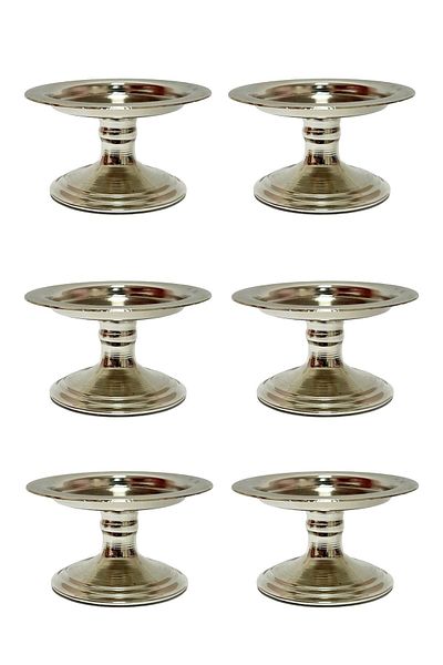 ARTER Home Stairs 6-Piece Silver Turkish Delight Bowl