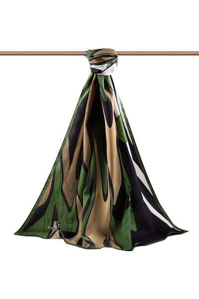 Vissona Γυναικείο σάλι πολυτελείας Medina Silk Emerald Green