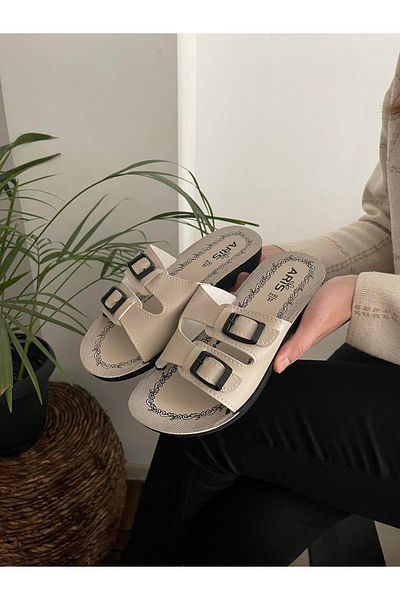 Behtah Kundura Summer Non-Slip Sole Double Buckle Daily Slippers