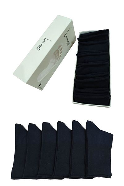 Leement socks 6 чифта диабетични памучни безшевни еластични чорапи с плоски пръсти