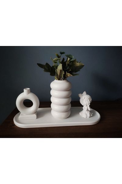 Ard.Art Special Design 3-Piece Vase Candlestick Figurine Presentation Set