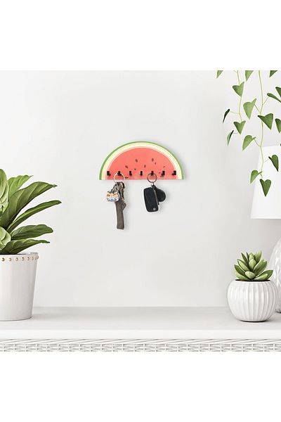 CajuArt Half Watermelon Wooden Kitchen Ornament - Wall Hanger