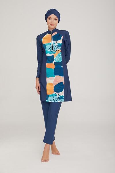 Adasea Жіночий купальник з довгими рукавами Macella K.lacivert 4c4t1n8