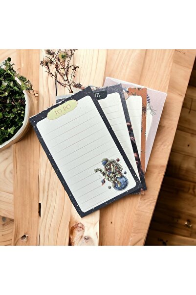 Bubu 4'lü To Do Lıst Bloknot Not Defteri 8.5x14cm 96 Yaprak
