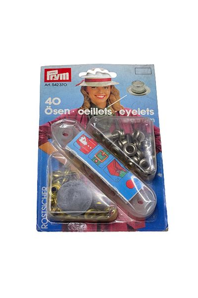 Prym Bird Eye And Tool542370 Silver And Gold, Denim, Blue Jean, Anorak