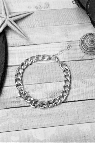 X-Lady Accessories Silver Kaplama Orta Boy Gourmet Zincir Halhal