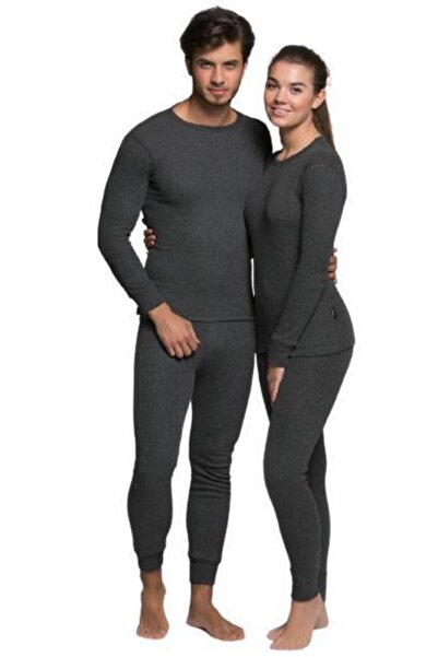THERMOFORM Yetişkin Termal İçlik Set - - Soft Unisex - Antrasit
