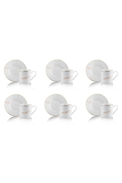 EminHome Kahve Fincanı 12 Parça Gönül Atatürk Imzalı