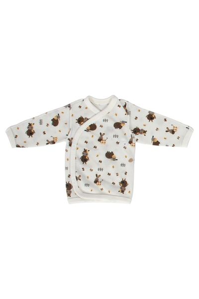 Sevi Bebe White Lamb Premature Unisex Baby Bodysuit - Art-6914