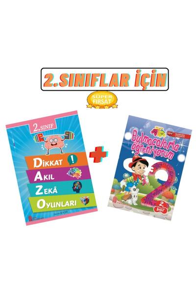Ata Yayıncılık 2.sınıf Dikkat Akıl Zeka Oyunları Kitabı+2.sınıf Bulmacalarla ...