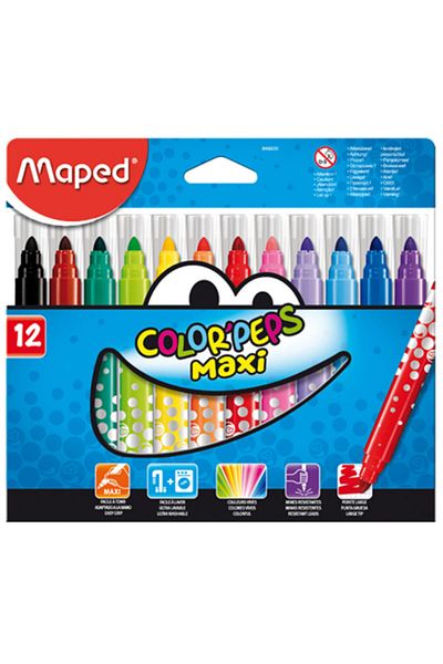 Maped Maxi 12 Color Felt Crayons -846020