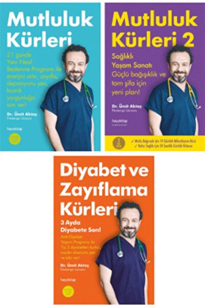 hayykitap Mutluluk Kürleri - Mutluluk Kürleri 2 - Diyabet Ve Zayıflama Kürleri - Ümit Aktaş 3 Kitap Set