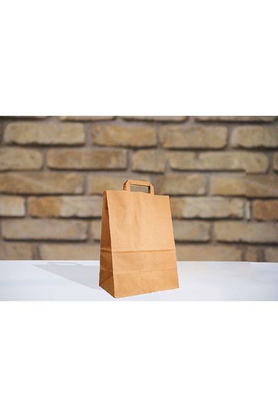 Kraft Cardboard Bag with Paper Handle 25x14x28 25 Pieces