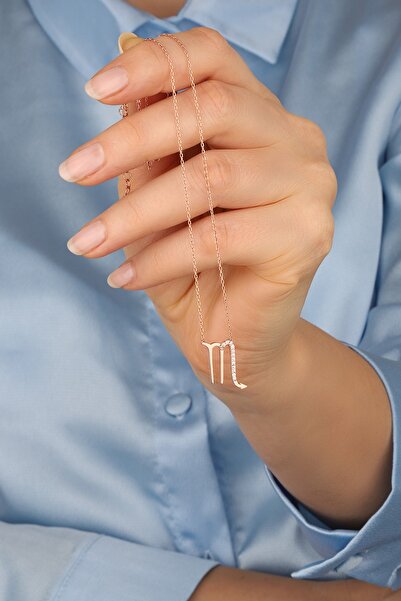 Lia Berto Kadın Rose Akrep Burcu 925 Ayar Gümüş Kolye