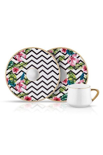 Koleksiyon1 Collection Sufi Hawaiian Asorti Bright 6-Piece Coffee Set