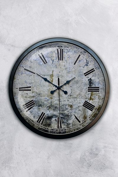 Kasva Concept Δώρο 40 εκ. Μαύρο Μεταλλικό Διακοσμητικό Ρολόι Τοίχου