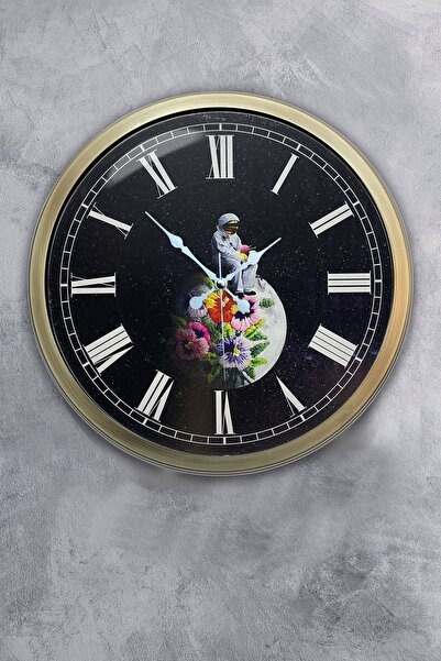 Dream Gift ساعة حائط معدنية عتيقة مقاس 40 سم باللون الأخضر