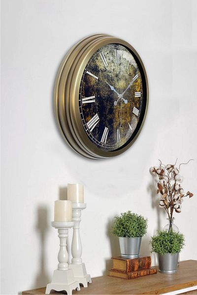 Kasva Concept 40 cm Antique Metal Design Wall Clock
