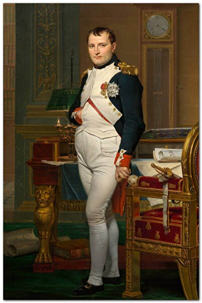 Cakatablo Wooden Painting Emperor Napoleon in the Study Room (35X50 cm Size)
