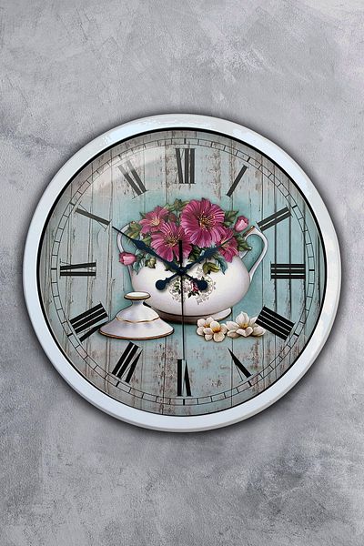 Kasva Concept 40 cm White Metal Kitchen Wall Clock
