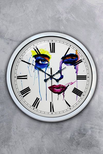 Kasva Concept Gift 40 cm White Metal Modern Art Wall Clock