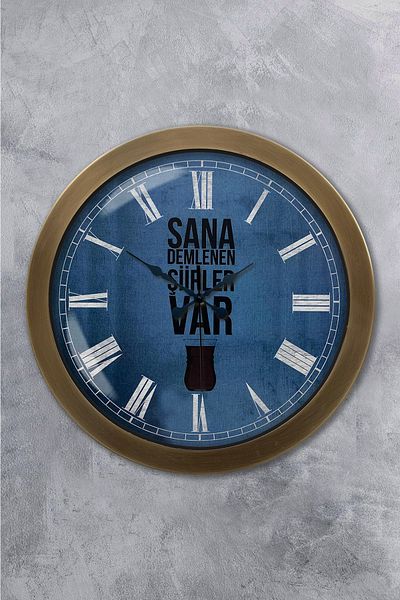 Kasva Concept 36 cm Tumbled Metal Tea Wall Clock
